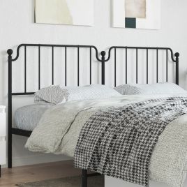 Metal Headboard Black 200cm