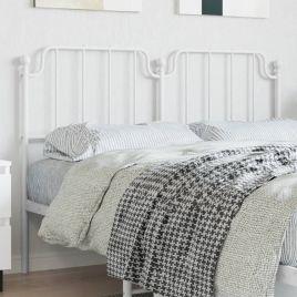 Metal Headboard White 135cm