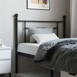 Metal Headboard Black 100cm
