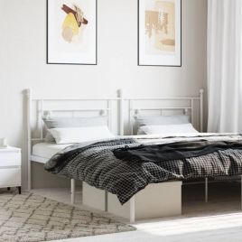 Metal Headboard White 200cm