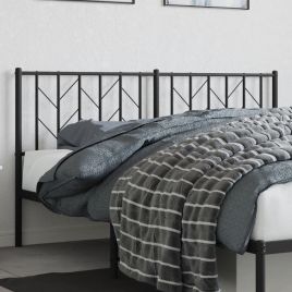 Metal Headboard Black 160cm