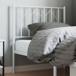 Metal Headboard White 80cm