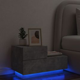 Bedside Table - ASTI Nightstand Concrete Grey 70cm