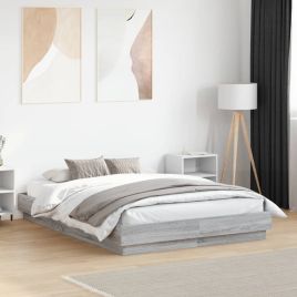 Bedframe Grey Sonoma 120x190cm Small Double