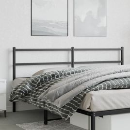 Metal Headboard Black 180cm