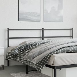 Metal Headboard Black 200cm