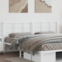 Metal Headboard White 200cm
