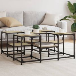Coffee Table Sonoma Oak 91x91x40 cm Engineered Wood