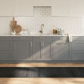 Rug Rectangular Grey 70x300 cm Bamboo