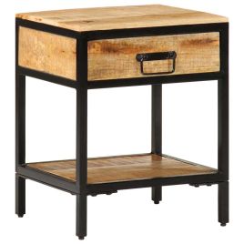 Bedside Cabinet 40x35x50 cm Solid Wood Rough Mango