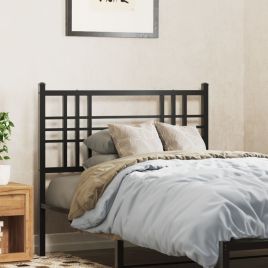 Metal Headboard Black 100cm