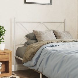 Metal Headboard White 100cm