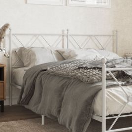 Metal Headboard White 150cm