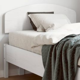 Headboard White 75 cm Solid Wood Pine