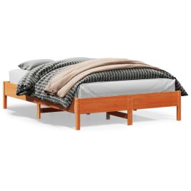 Bedframe Wax Brown 140x200cm Solid Wood Pine