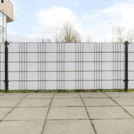 Balcony Screens 10 pcs White 255x19 cm Poly Rattan