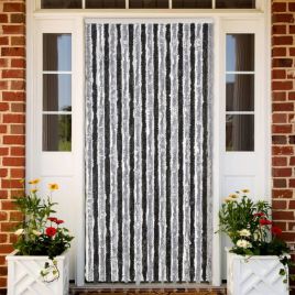 Fly Curtain Grey and Black 100x200 cm Chenille