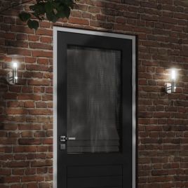 CRBURY Outdoor Wall Lights with Sensors 2pcs Stainless Steel - Silver
