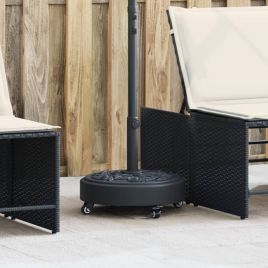 Parasol Base with Wheels for 38 / 48 mm Poles 27 kg Round