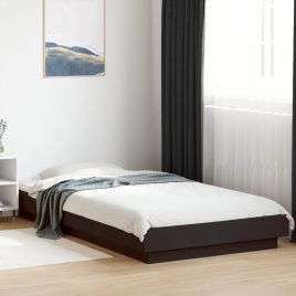 Bedframe with LED Lights Black 90x190cm