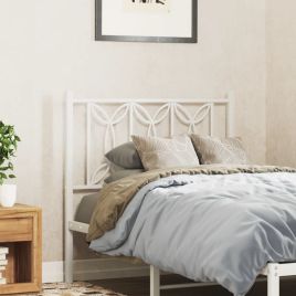 Metal Headboard White 75 cm