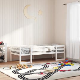 Kids Bedframe White 75x190cm Small Single Solid Wood Pine