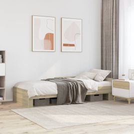 Bedframe Sonoma Oak 100x200cm Engineered Wood