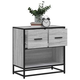 Bedside Cabinet Grey Sonoma 60x31x60 cm Engineered Wood and Metal