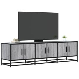 TV Cabinet Grey Sonoma 150x35x41 cm Engineered Wood and Metal