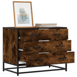 OKWAR II Oak Finish Chest of Drawers - Medium-sized, 3 Drawers