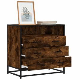 LIANA II Oak Finish Chest of Drawers - Medium-sized, 3 Drawers