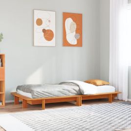 Bedframe Wax Brown 100x200cm Solid Wood Pine