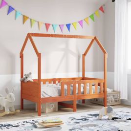 Kids House Bedframe Wax Brown 80x160cm Pine