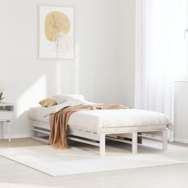 Bedframe White 90x190cm Single Solid Wood Pine