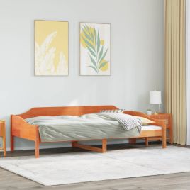 Bedframe Wax Brown 90x190cm Single Solid Wood Pine
