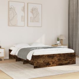 Bedframe Smoked Oak 120x200cm Engineered Wood