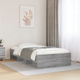Bedframe Grey Sonoma 75x190cm Small Single Engineered Wood