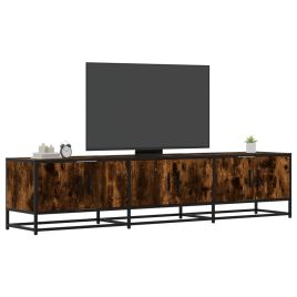 TV Cabinet Smoked Oak 180x35x41 cm Engineered Wood
