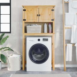 Bathroom Washing Machine Cabinet Corona Solid Wood Pine - vid-4013408