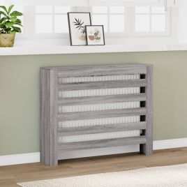 Radiator Cover Grey Sonoma 104x20x82 cm Engineered Wood - vid-852695