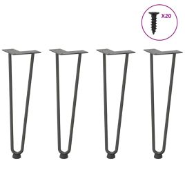 Hairpin Table Legs 4 pcs Anthracite 42 cm Solid Steel
