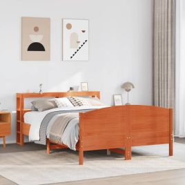 Bedframe Wax Brown 160x200cm Solid Wood Pine