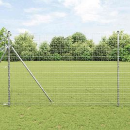 Euro Fence with 7 Posts 1.5x10 m Galvanised Steel