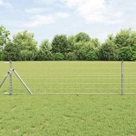 Euro Fence with 7 Posts 0.6x10 m Galvanised Steel