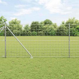 Euro Fence with 13 Spike Posts 1.2x25 m Galvanised Steel