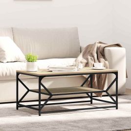 Coffee Table with Shelf Sonoma Oak 90x50x40 cm Engineered Wood