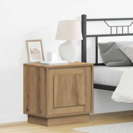 Bedside Cabinets with LED Lights 2 pcs Artisan Oak 44x34.5x45 cm