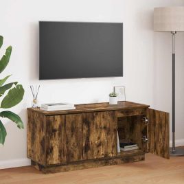 TV Cabinet Smoked Oak 100x38x49 cm Engineered Wood
