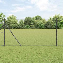 Hexagon Fence Grey 1.2x10 m Steel