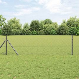 Hexagon Fence Grey 0.6x25 m Steel